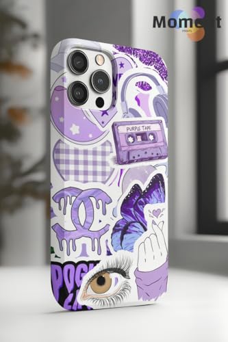 Image of 36Pcs Purple Aesthetic Vinyl Stickers - Purple Mood | Waterproof, Laminated, Reusable, Self-Adhesive Stickers for Laptop, Phone, Diary, Scrapbook, Journal, Gift Box, Aesthetic Room Decor