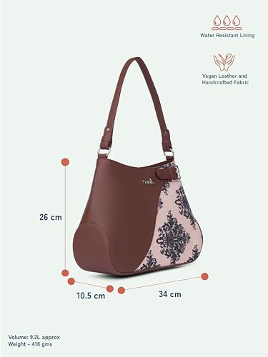 Image of ZOUK Ira Handbag | Stylish Women's Handbag | Luxury Shoulder Bag for Women | Trendy | Fancy Ladies Handbags | Small Purse for Events | Water-Resistant