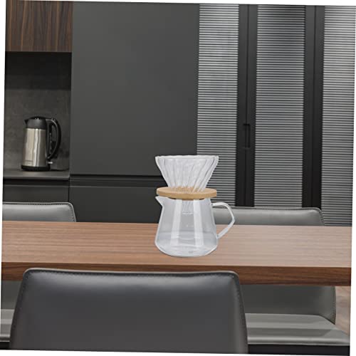 VOSAREA 2 Conjuntos De Tigela De Filtro Para Cafeteira Manual De Madeira