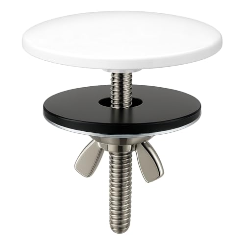 XNTONG - Sink Hole Cover, Sink Overflow Cap, Solid Brass Kitchen Sink Cover, Sink Blanking Cap, for Sink and Bath Overflow Cover, Sink Cover (White)