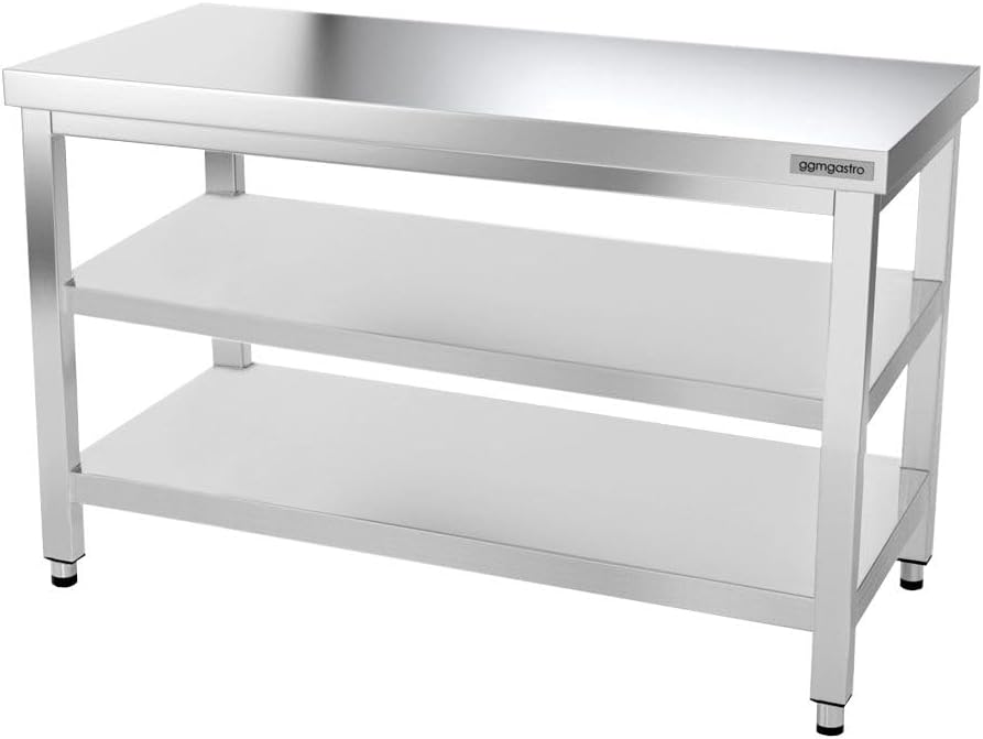 Close-up of adjustable feet on the work table