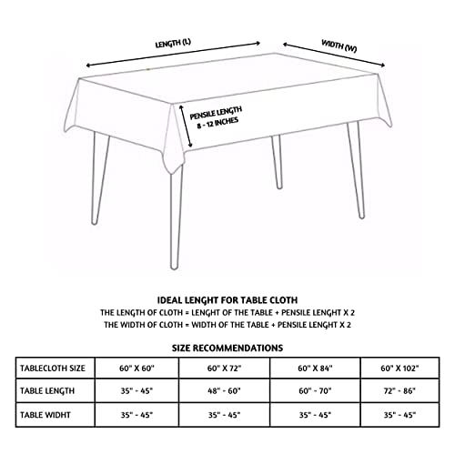 Folkulture Table Cloth 60 X 102 Inches Long, 100% Cotton Tablecloths For Rectangle Tables, Washable Boho Table Cover Or Bohemian Tableclothes For Farmhouse Décor Or Wedding Parties, Midnight Blue #TOP4