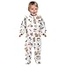 Emelivor Capybara Valentine Heart Baby One-Piece Newborn Pajamas Infant Footed Pjs with Zipper for Boys Girls