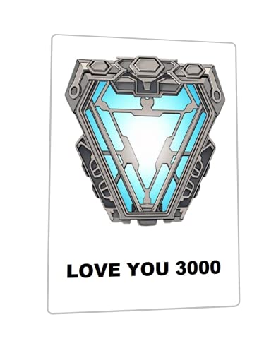 Image of Tony Stark Hero Love You 3000 Arc Reactor Nanotech Fridge Magnet. Large Size 10cms x 7cms; Multi Color 1 Piece Arc Reactor for Home /Office Fridge Magnet Gift Souvenir AV-56