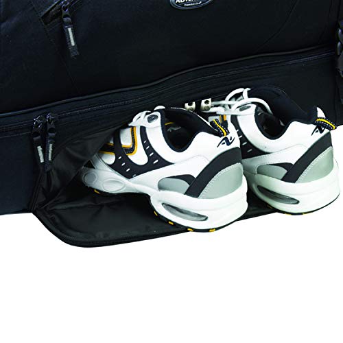 Travelers Club Adventure Upright Rolling Duffel Bag, Black, 36 Inch 119.0L