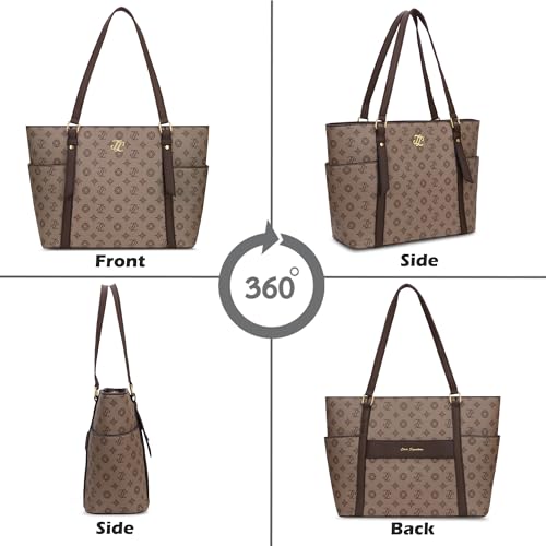 Image of Lavie Signature Women's Harisburg Monogram Tote Laptop Bag | Tote Laptop Bag for Work | Ladies Purse | Stylish Shoulder Bag | Gift for Women
