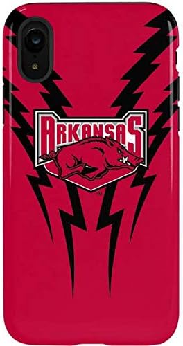 Skinit Pro Phone Case Compatible with iPhone XR - Officially Licensed University of Arkansas-Fayetteville Razorbacks Black Design