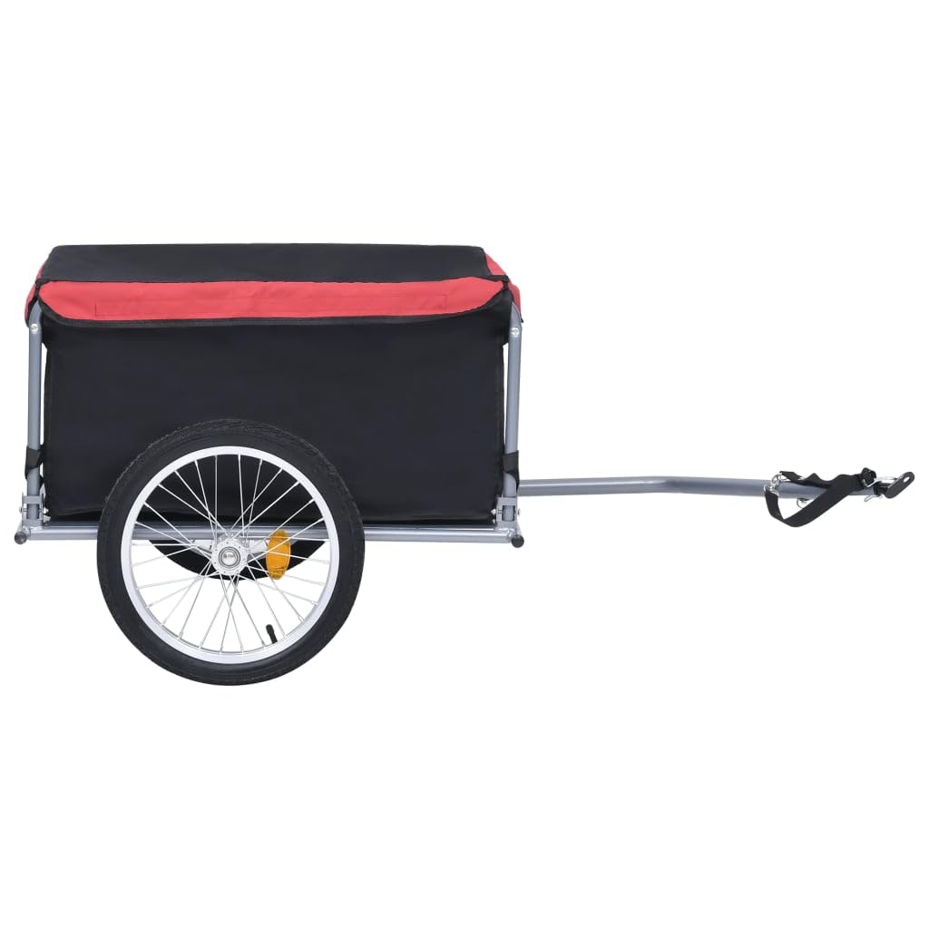 Rimorchio da bicicletta 65 kg nero e rosso 02_0004493