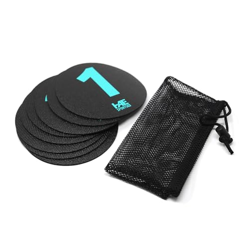 HALE | Set mit 8 Floor Markern Bodenmarkierungen für die Entwicklung von Schnellkraft und Reaktionsschnelligkeit - mit Anleitung und Übungsbeispielen