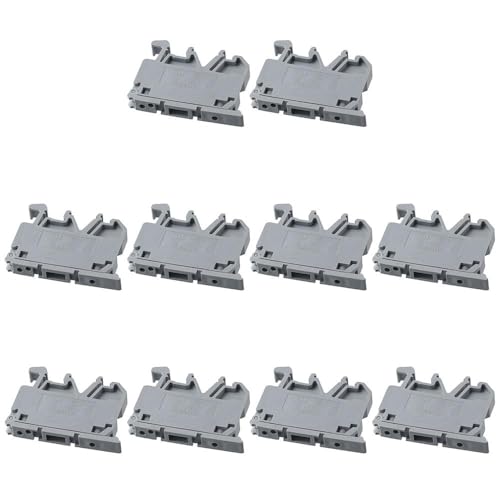 Terminal Block 10pcs ASK1EN New 6.3A DIN Rail Mount Durable Gray Fuse Holder