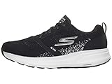 Skechers Mens Go Run Ride 8 Hyper, Black/White, 9 Medium