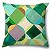 Poduszki zielone beżowe geometryczne poszewki na poduszki lniane na zewnątrz poduszki 40 x 40 cm zestaw 4 spersonalizowanych poduszek kwadrat z niewidocznym zamkiem poduszki ogrodowe - do salonu sofy sypialni
