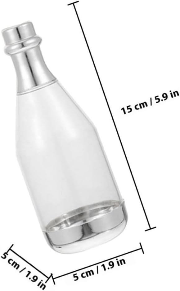 20pcs Silver Bottle Shaped Candy Boxes Large Chocolate Boxes Party Favors for Wedding Bridal Shower and Bachelorette Events