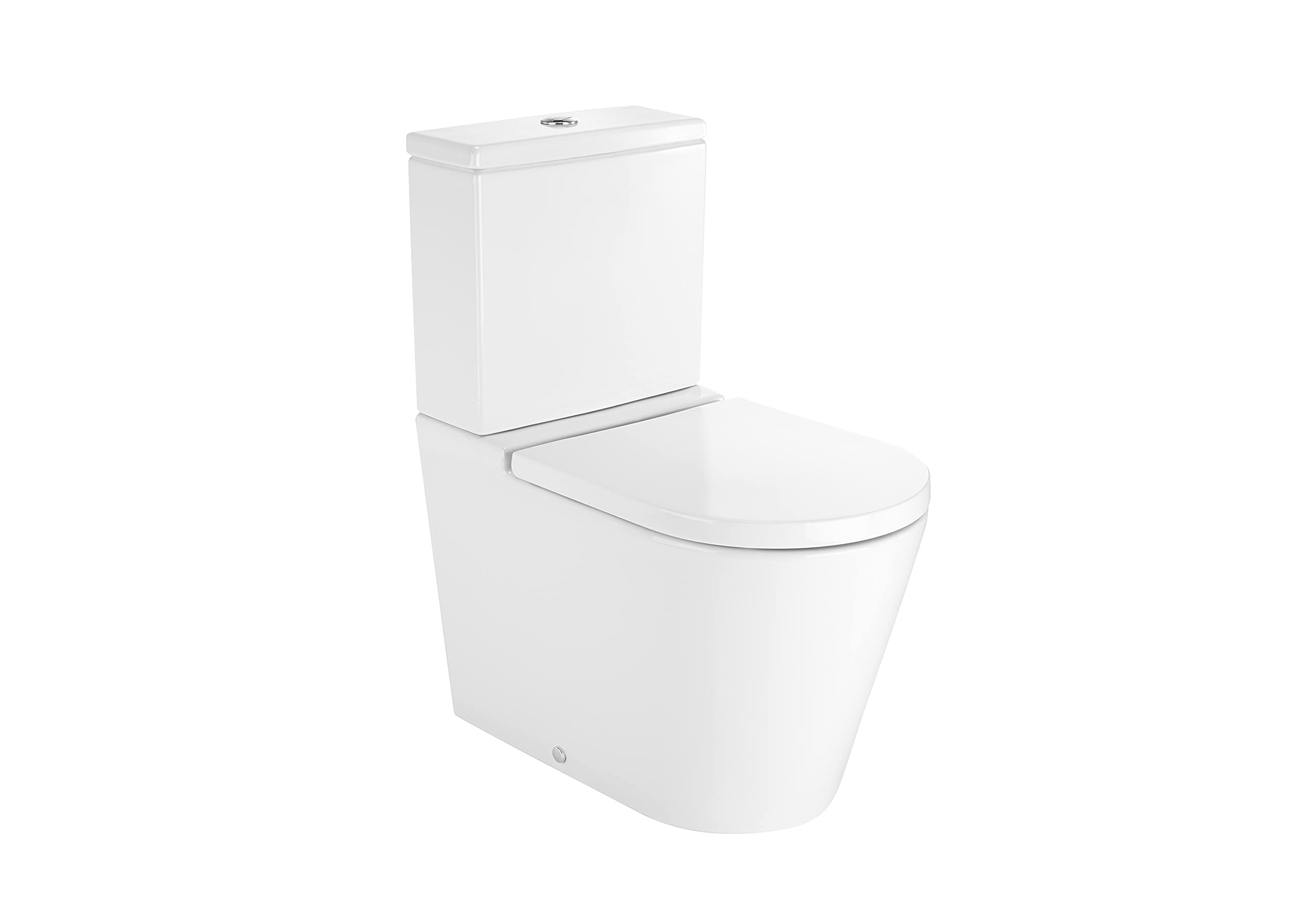 Roca A80152200B Asiento y Tapa Supralit, Colección Inspira Round, Caída Amortiguada, Color Blanco