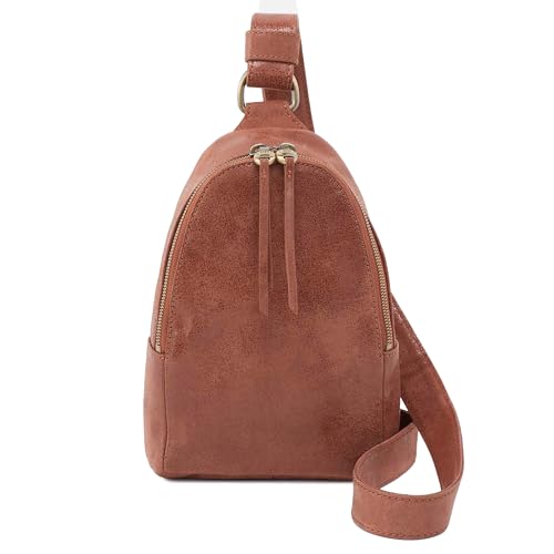 Image of HOBO Fern Leather Hands-Free Sling Bag with Adjustable Strap, Fashionable Style, Room for Wallets and Essentials