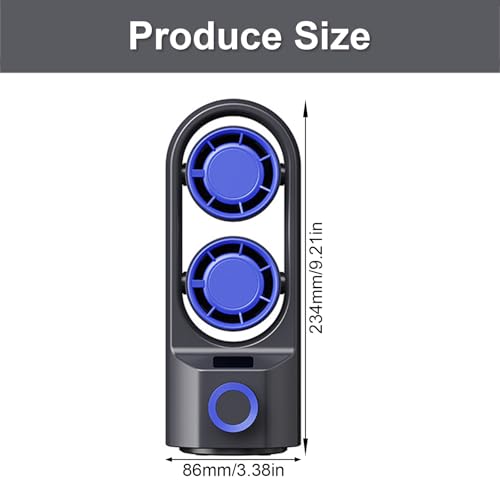 Ventilateur de camping double tête en texture ABS robuste à vitesse ajustable