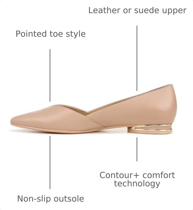 Image of Naturalizer Womens Havana Pointed Toe Slip On Dress Ballet Flat