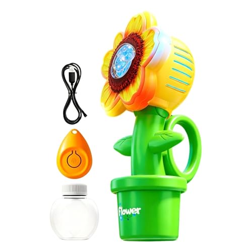 Máquina de burbujas de girasol para fiestas en el jardín y picnics familiares con carga USB