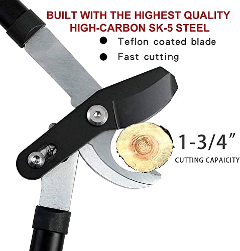 Loppers Heavy Duty Bypass Loppers 30 Inch Loppers And Pruners Heavy Duty Garden Loppers With Gear Power Bypass Loppers For Tree Trimming Branch Cutter With Non-Slip Handles #TOP2