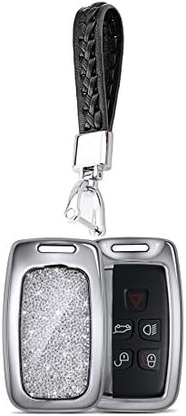 Bling Rhinestone Car Remote Key Cover Key Chain Suitable for Land Rover Range Rover Evoque Freelander Discovery Car Key Case Key Fob (C style)