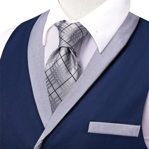 Mnjyihy Men's Shawl Collar Suit Vest Slim Fit Waistcoat For Wedding Groomsmen V-Neck Tuxedo Sleeveless Jacket2
