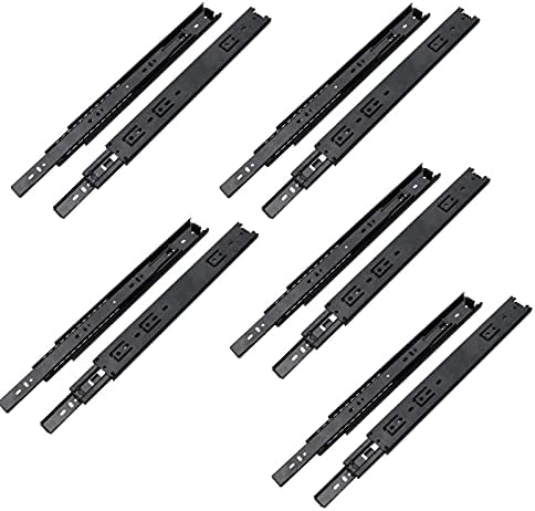 SHUHANG Full Extension Drawer Runners Slides 250mm 3 Folds Ball Bearing Side Mount Heavy Duty Drawer Rails Load Capacity 45 kg, 1 Pair (2-Pack)