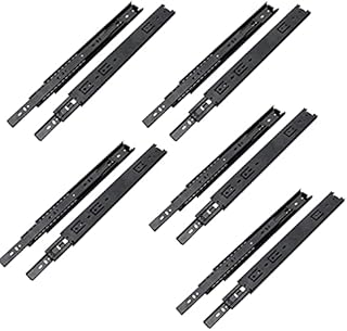 SHUHANG Full Extension Drawer Runners Slides 250mm 3 Folds Ball Bearing Side Mount Heavy Duty Drawer Rails Load Capacity 45 kg, 1 Pair (2-Pack)