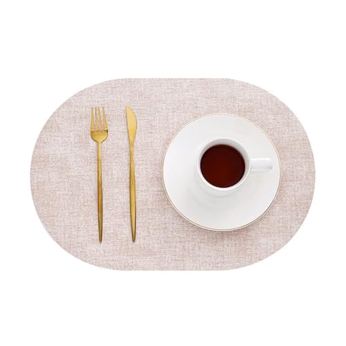Sets de table en cuir synthétique lavables pour maison et restaurant