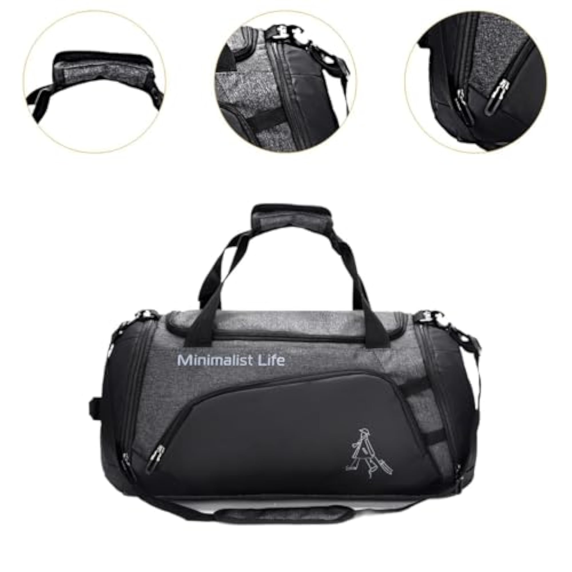 Lightweight Gym Bag for Sports, Gray