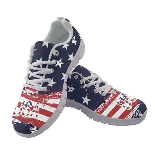 Image of GIFTPUZZ Mens Lace Up Athletic Trainers Running Sneakers Wedge Breathable Gym Lightweight Sports Tennis Shoes