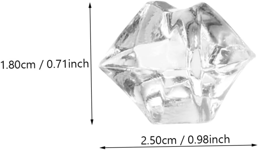 600pcs Acrylic Clear Ice Rocks Transparent Plastic Ice Cubes for Home Decoration Vases Parties and Events Unique Fake Stones for Creative Displays