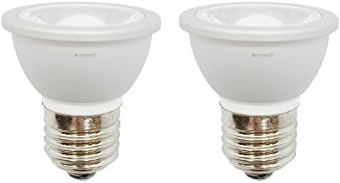 Anyray 2-LED Light Bulbs HR16 120V E27 MR-16 JDR C Hood Lamp Short Neck E26 (Cool White)