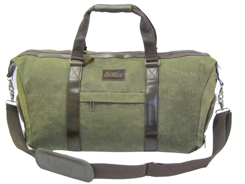 ZEP-PRO NCAA Collegiate Ole Miss Rebels Waxed Canvas Weekender Bag