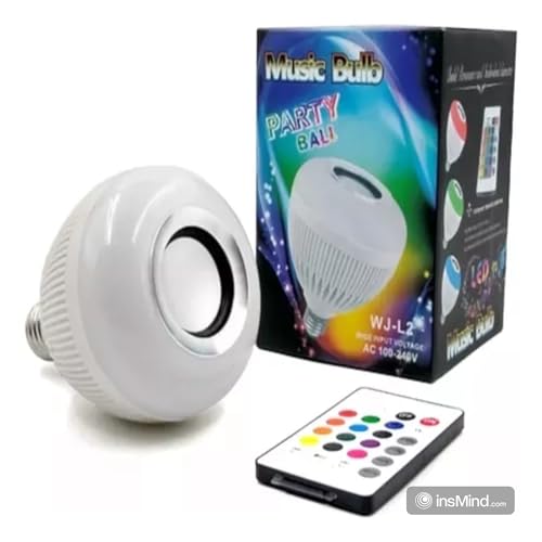 Lampada Musical 12w Bluetooth Com Controle