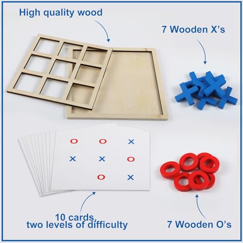 Juego de Mesa Gigante Tres en Raya de Madera miniatura 3