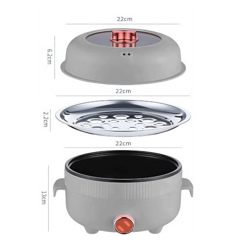 Elektrischer Hot Pot 2,2L mit Dampfgarer für Wohnheim, Wohnmobil & Camping – Ansicht 7