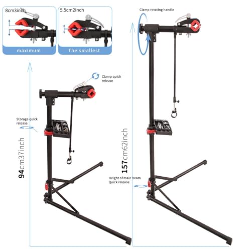 Caballete de reparación de bicicletas y soporte para taller o garaje en casa 7
