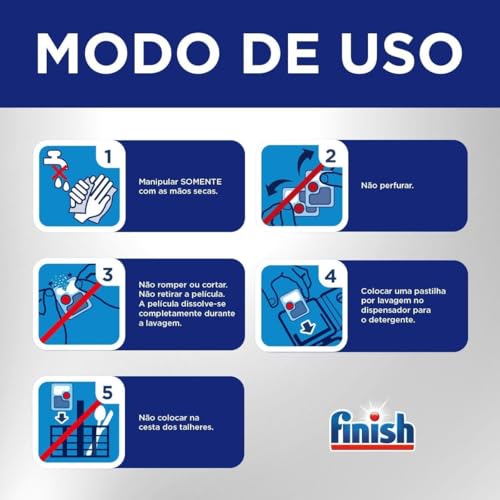 Finish Powerball Quantum Detergente para Lava-Louças Ultimate Pack com 3 Unidades de 10 Tabletes Cad