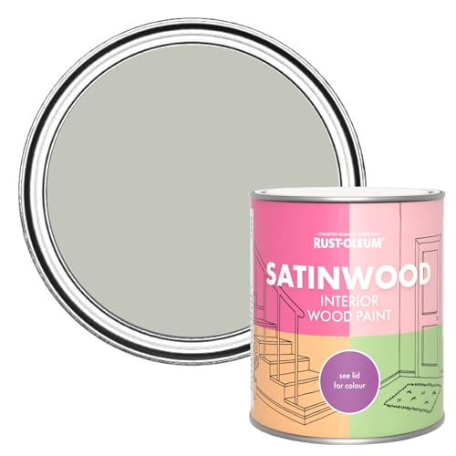 Rust-Oleum Grey Satinwood Interior Wood Paint - Tyne Fog 750ml