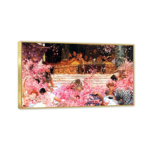 Décoration murale roses d'Héliogabalus Alma-Tadema grand format 120x70