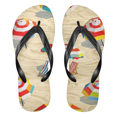 EtherSpher sommar strandstolar tecknad gummi flips flops viktiga mäns flip för dusch simbassäng strand, Sommar strandstolar tecknat, XX-Large