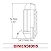 Wheel Accessories Parts Set of 32 Aftermarket Chrome 14x1.5 Lug Nuts 2.25