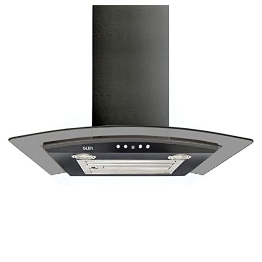 Glen 60 cm 1000 m3/hr Chimney (6071 EX, 1 Baffle Filter, Black)