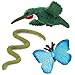 Safari Ltd. Good Luck Minis Backyard Fun Pack – Mini Figurines Including Rabbit, Frog, Butterfly, Snake, Doe, Cardinal, Honey Bee, Hummingbird – Educational Toy Figures for Boys, Girls & Kids Ages 5+