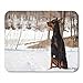 Produktbild Mouse Pad Dobermann sitzt weiße Schneewiese im Winterwald Mousepad für Notebooks, Desktop-Computer Mausmatten, Büromaterial