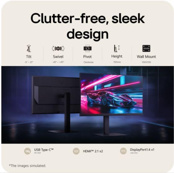 Image of LG Ultragear G6 27G640A 27 inch QHD Gaming Monitor | 300Hz IPS, 1ms GtG, NVIDIA G-SYNC, FreeSync Premium, DCI-P3 95%, VESA DisplayHDR 400, USB-C PD 15W, Adjustable Stand, Black