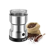 Coffee Grinder Electric, Mini Spice Grinder, 150W 10s Fast Grinding, Dry Grain Mill for Spices Seeds Rice Beans Seasonings, with Stainless Steel Blade