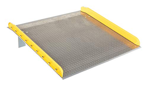Vestil TAS-15-6060 Truck Dockboard with 4-3/4" Steel Safety Curb, Aluminum, 15000 lbs Capacity, 60" Length, 60" Width