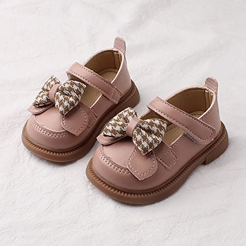 Kids Girls Dress Shoes Bow Tie Soft Bottom Princess Shoes Summer Outdoor Soft Rubber Sole Flat Sandals Girls Size2