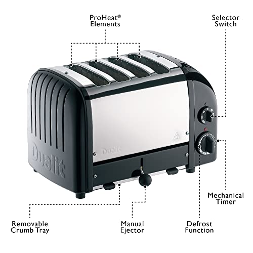 Dualit 4 Slice Toaster, Matt Black #TOP7